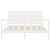 vidaXL sengeramme uden madras 160x200 cm massivt fyrretræ hvid