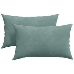vidaXL Sofapuder 2 pcs Havgr&oslash;n 50 x 30 cm Velourstof
