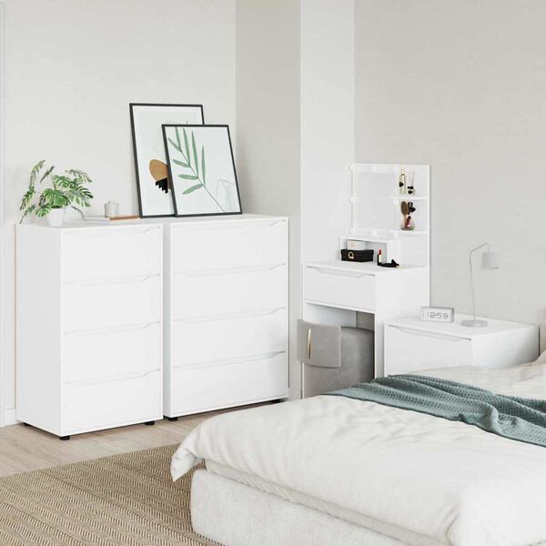 vidaXL Opbevaringsskabe 2 pcs Hvid 60 x 48 x 105 cm Konstrueret tr&aelig;