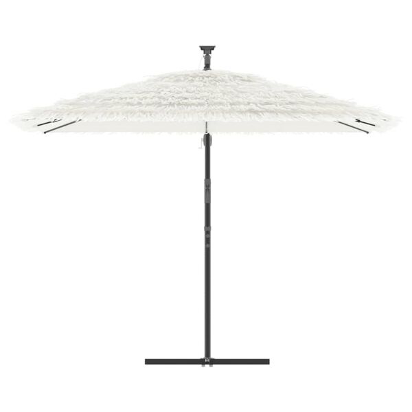 vidaXL haveparasol med stålstang 290x290x238 cm hvid