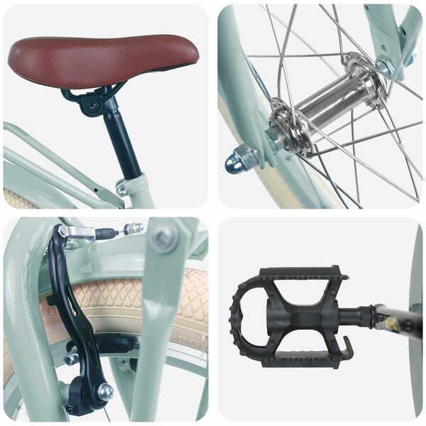 vidaXL B&oslash;rnecykel 20 tommer til b&oslash;rn i alderen 6-11 &aring;r Lys gr&oslash;n