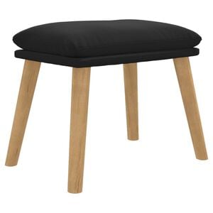 vidaXL fodskammel 45x29,5x35 cm fl&oslash;jl sort