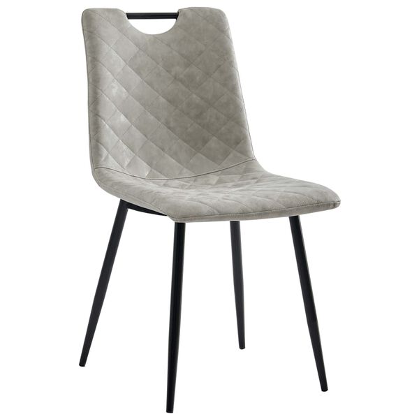 vidaXL spisebordsstole 4 stk. kunstl&aelig;der lysegr&aring;