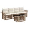 vidaXL Havesofa S&aelig;t 5 stk. Beige og cremehvid polyrattan