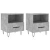 vidaXL sengeborde 2 stk. 40x35x47,5 cm konstrueret tr&aelig; betongr&aring;