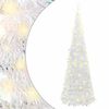vidaXL kunstigt juletr&aelig; med 200 LED'er 210 cm pop op-funktion hvid