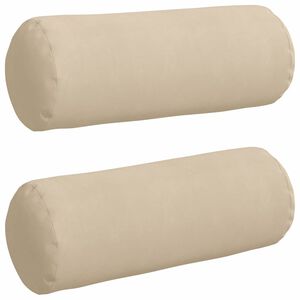 vidaXL Bolsterpuder 2 pcs Creme &Oslash; 25 x 70 cm Mikrofiberstof