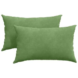 vidaXL Sofapuder 2 pcs Lysegr&oslash;n 50 x 30 cm Velourstof