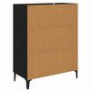 vidaXL Sideboard Sort eg 69,5 x 34 x 90 cm Konstrueret tr&aelig;