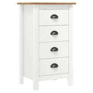 vidaXL sk&aelig;nk Hill 46x35x80 cm massivt fyrretr&aelig; hvid