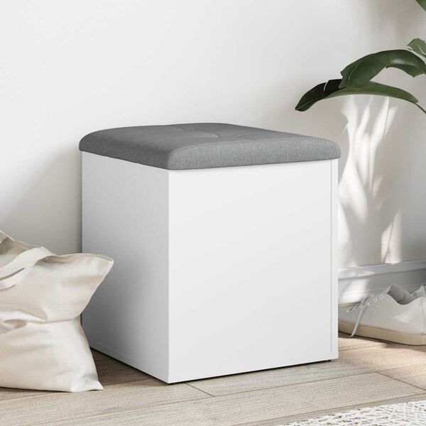 vidaXL opbevaringsb&aelig;nk hvid 42x42x45 cm konstrueret tr&aelig;