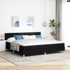 vidaXL Box spring seng med madras Sort 200 x 200 cm Stof