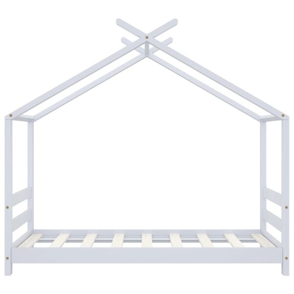 vidaXL sengestel til børneseng 70x140 cm massivt fyrretræ hvid