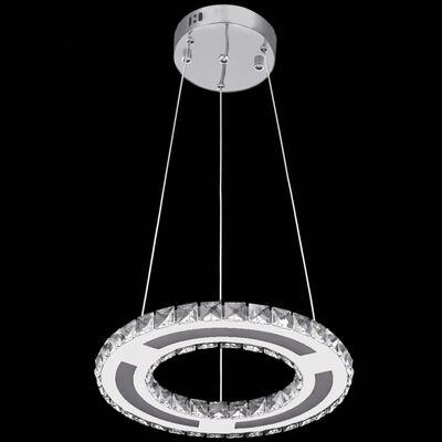 Ringformet LED-pendel/hængelampe, krystal, 13 W