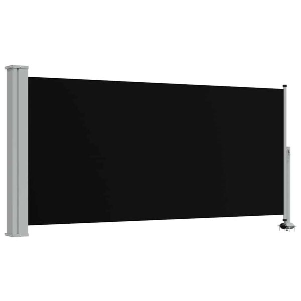vidaXL sammenrullelig sidemarkise til terrassen 120 x 300 cm sort