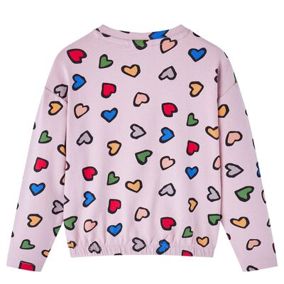 Sweatshirt til børn lys str. 92 lyserød
