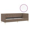 vidaXL daybed med madras og USB 90x200 cm stof gr&aring;brun