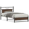 vidaXL sengeramme uden madras 107x203 cm konstrueret tr&aelig; brunt eg