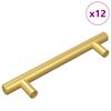vidaXL Skab H&aring;ndtag 12 stk. Guld 150 mm Rustfrit st&aring;l
