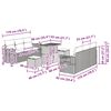 vidaXL Havesofa S&aelig;t med pude med opbevaring 9 pcs beige og lysegr&aring;