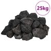 vidaXL vulkanske sten 25 kg 3-5 cm sort