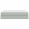 vidaXL Seng med opbevaring og madras Lysegrå 180 x 200 cm Fløjl