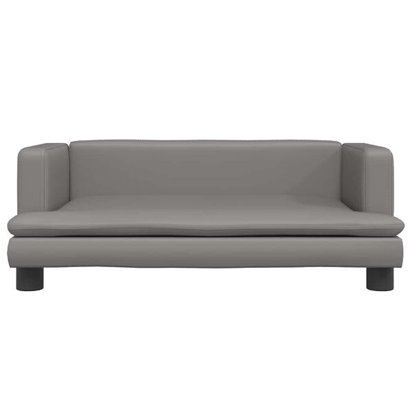 vidaXL sofa til b&oslash;rn 80x45x30 cm kunstl&aelig;der gr&aring;