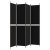 vidaXL 4-panels rumdeler 200x220 cm stof sort