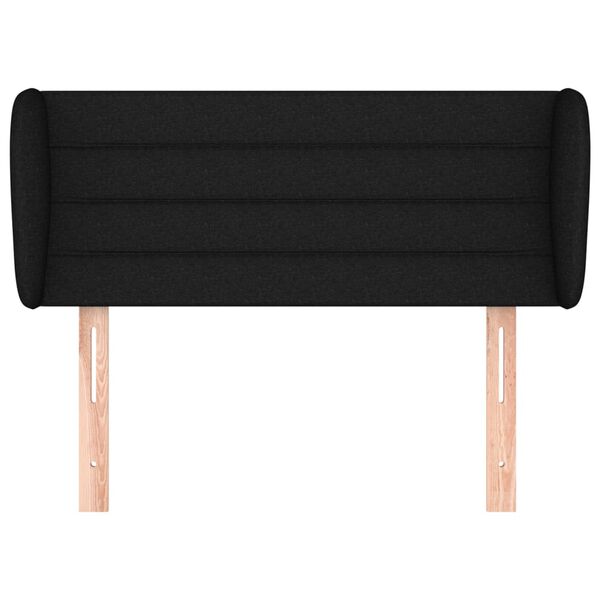 vidaXL sengegavl med kanter 103x23x78/88 cm stof sort