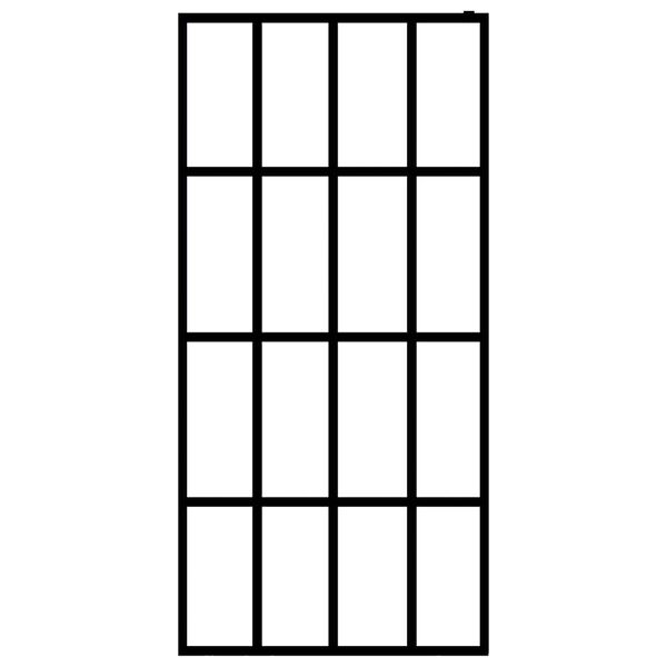 vidaXL bruseafskærmning 90x195 cm hærdet glas matteret