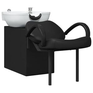 vidaXL Shampoo Stol Sort og Hvid 136 x 60 x 92 cm PVC