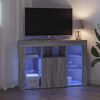 vidaXL Hj&oslash;rne LED TV Skab Gr&aring; Sonoma 100x40x68cm Konstrueret tr&aelig;