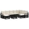 vidaXL Havesofa S&aelig;t 10 stk. Sort polyrattan
