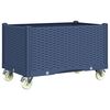 vidaXL plantekasse med hjul 80x50x54 cm PP bl&aring;gr&aring;
