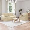 vidaXL Sofa 2 pcs Creme 162 x 80 x 85 cm Stof