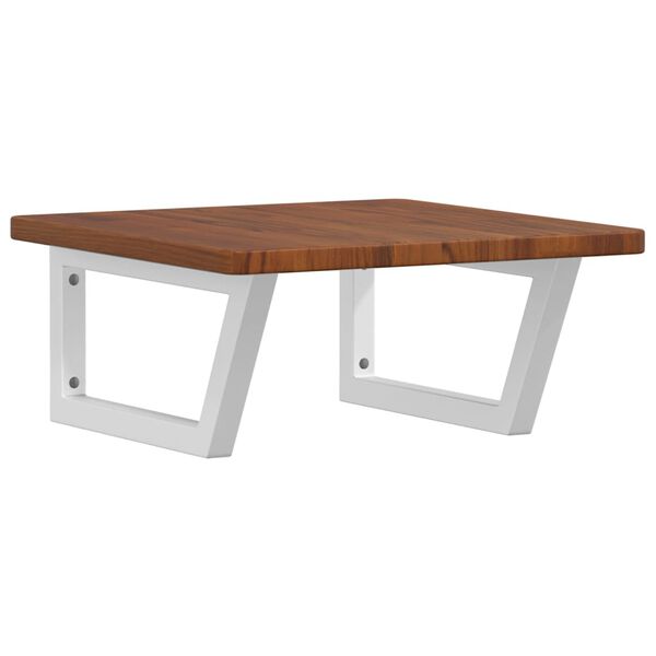 vidaXL badev&aelig;relseshylde st&aring;l og massivt egetr&aelig;