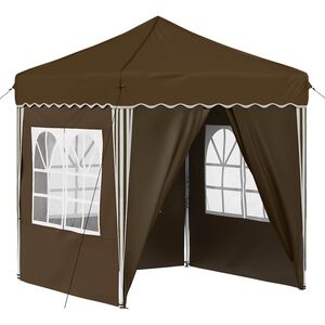 vidaXL Pop-up Festtelt Gr&aring;brun 195 x 195 x 245 cm Oxford stof