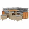 vidaXL Havesofa S&aelig;t med pude 8 pcs Beige og lys gr&aring;