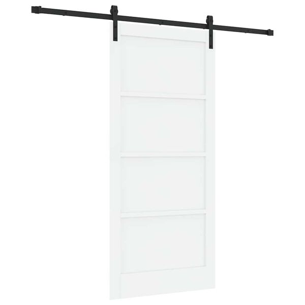 vidaXL Skyded&oslash;r Hvid 93 x 202 cm Massiv fyrretr&aelig;