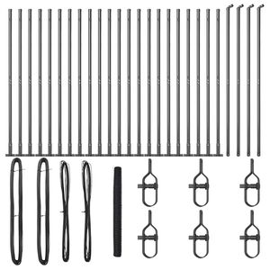 vidaXL Hegnsp&aelig;l Gr&aring; 50 x 1,6 m (50 mm net) St&aring;l og PVC