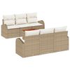vidaXL Havesofa S&aelig;t 7 stk. Beige og creme polyrattan