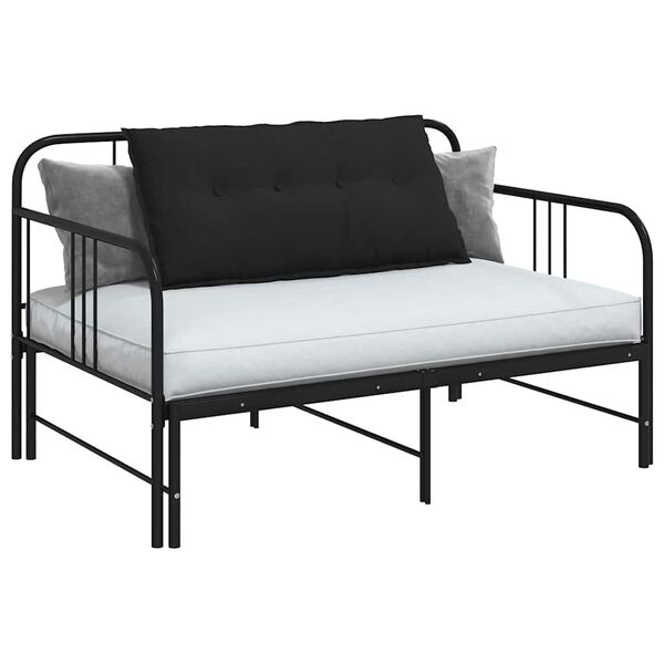 vidaXL Rygpude Sort 100 x 50 cm Mikrofiberstof