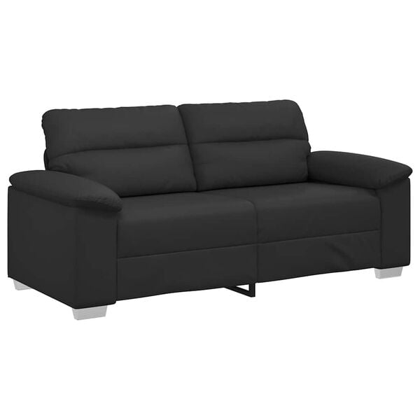 vidaXL 2-personers sofa sort 140 cm kunstl&aelig;der