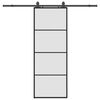 vidaXL skyded&oslash;r med hardwares&aelig;t 76x205 cm ESG glas sort