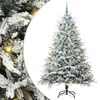 vidaXL Kunstigt pr&aelig;-dekoreret juletr&aelig; med kugles&aelig;t Gr&oslash;n 210 cm