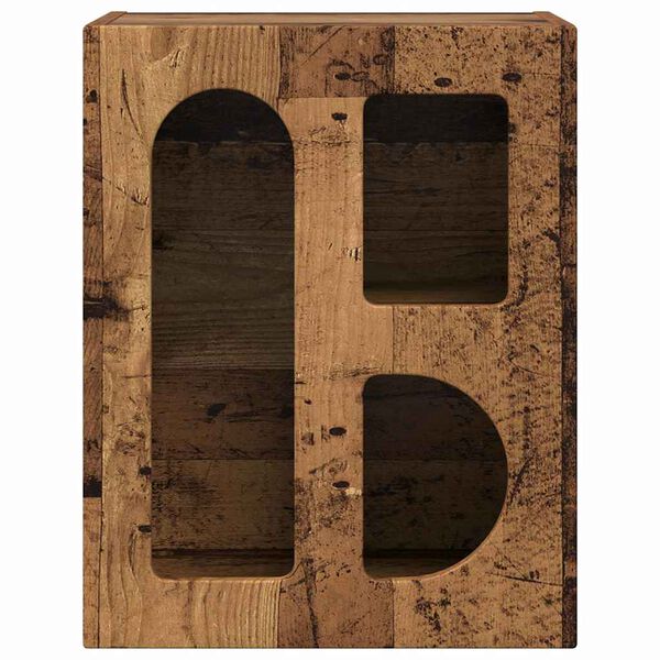 vidaXL Sengebord Gammelt tr&aelig; 40 x 35 x 50 cm Konstrueret tr&aelig;