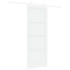 vidaXL Skyded&oslash;r 78 x 202 cm Konstrueret tr&aelig; Hvid
