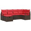vidaXL Havesofa S&aelig;t 6 stk. Brun polyrattan