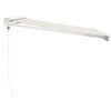 vidaXL foldemarkise manuel betjening 3x2,5 m stof aluminium creme