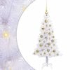 vidaXL Kunstigt juletr&aelig; med 150 LED'er Hvid 120 cm PVC og St&aring;l